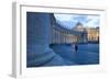 St. Peters and Piazza San Pietro at Dusk, Vatican City, UNESCO World Heritage Site, Rome, Lazio-Frank Fell-Framed Photographic Print