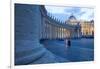 St. Peters and Piazza San Pietro at Dusk, Vatican City, UNESCO World Heritage Site, Rome, Lazio-Frank Fell-Framed Photographic Print