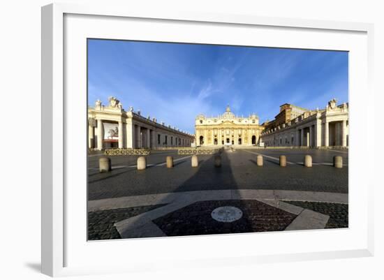 St. Peters and Piazza San Pietro in the Early Morning, Vatican City, Rome, Lazio, Italy-James Emmerson-Framed Photographic Print