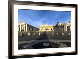 St. Peters and Piazza San Pietro in the Early Morning, Vatican City, Rome, Lazio, Italy-James Emmerson-Framed Photographic Print