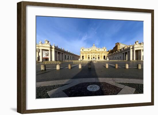 St. Peters and Piazza San Pietro in the Early Morning, Vatican City, Rome, Lazio, Italy-James Emmerson-Framed Photographic Print