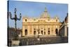 St. Peters and Piazza San Pietro in the Early Morning, Vatican City, Rome, Lazio, Italy-James Emmerson-Stretched Canvas