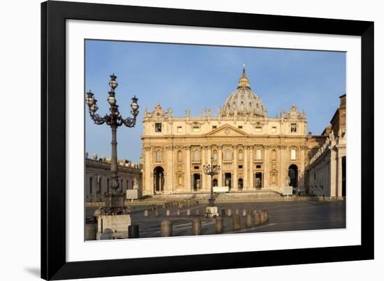 St. Peters and Piazza San Pietro in the Early Morning, Vatican City, Rome, Lazio, Italy-James Emmerson-Framed Photographic Print