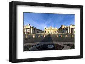 St. Peters and Piazza San Pietro in the Early Morning, Vatican City, Rome, Lazio, Italy-James Emmerson-Framed Photographic Print