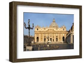 St. Peters and Piazza San Pietro in the Early Morning, Vatican City, Rome, Lazio, Italy-James Emmerson-Framed Photographic Print