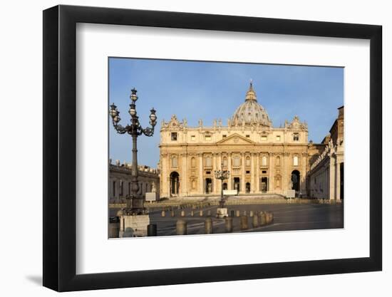 St. Peters and Piazza San Pietro in the Early Morning, Vatican City, Rome, Lazio, Italy-James Emmerson-Framed Photographic Print