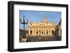 St. Peters and Piazza San Pietro in the Early Morning, Vatican City, Rome, Lazio, Italy-James Emmerson-Framed Photographic Print