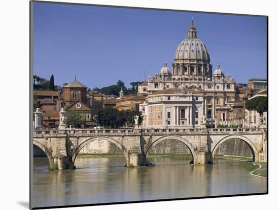 St. Peters and River Tiber, Rome, Lazio, Italy, Europe-Miller John-Mounted Photographic Print