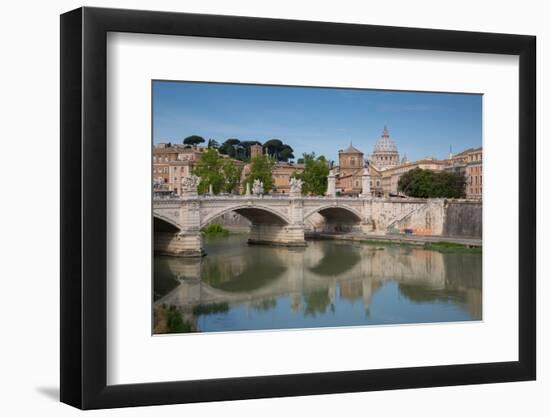 St. Peters and River Tiber, Rome, Lazio, Italy, Europe-Frank Fell-Framed Photographic Print