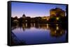 St. Peters Basilica, River Tiber and Castel D'Angelo in Twilight, Rome, Lazio, Italy, Europe-Peter-Framed Stretched Canvas