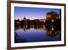 St. Peters Basilica, River Tiber and Castel D'Angelo in Twilight, Rome, Lazio, Italy, Europe-Peter-Framed Photographic Print