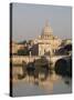 St. Peters Dome and the Tiber River, Rome, Lazio, Italy, Europe-Olivieri Oliviero-Stretched Canvas