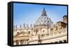 St. Peters' Dome, Vatican City, UNESCO World Heritage Site, Rome, Lazio, Italy, Europe-Nico Tondini-Framed Stretched Canvas