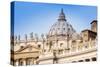 St. Peters' Dome, Vatican City, UNESCO World Heritage Site, Rome, Lazio, Italy, Europe-Nico Tondini-Stretched Canvas