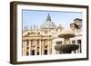 St. Peters' Dome, Vatican City, UNESCO World Heritage Site, Rome, Lazio, Italy, Europe-Nico Tondini-Framed Photographic Print