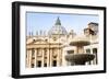 St. Peters' Dome, Vatican City, UNESCO World Heritage Site, Rome, Lazio, Italy, Europe-Nico Tondini-Framed Photographic Print