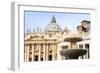 St. Peters' Dome, Vatican City, UNESCO World Heritage Site, Rome, Lazio, Italy, Europe-Nico Tondini-Framed Photographic Print