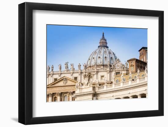 St. Peters' Dome, Vatican City, UNESCO World Heritage Site, Rome, Lazio, Italy, Europe-Nico Tondini-Framed Photographic Print