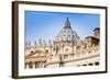 St. Peters' Dome, Vatican City, UNESCO World Heritage Site, Rome, Lazio, Italy, Europe-Nico Tondini-Framed Photographic Print