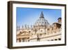 St. Peters' Dome, Vatican City, UNESCO World Heritage Site, Rome, Lazio, Italy, Europe-Nico Tondini-Framed Photographic Print