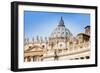 St. Peters' Dome, Vatican City, UNESCO World Heritage Site, Rome, Lazio, Italy, Europe-Nico Tondini-Framed Photographic Print
