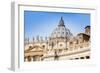 St. Peters' Dome, Vatican City, UNESCO World Heritage Site, Rome, Lazio, Italy, Europe-Nico Tondini-Framed Photographic Print