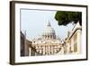 St. Peters' Dome, Vatican City, UNESCO World Heritage Site, Rome, Lazio, Italy, Europe-Nico Tondini-Framed Photographic Print