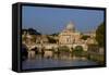 St Peters Rome Across River Tiber-Charles Bowman-Framed Stretched Canvas