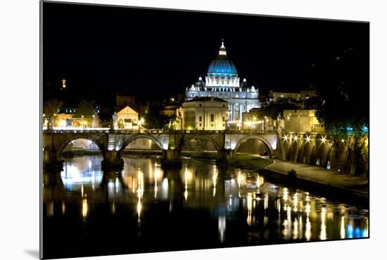 St Peters Rome At Night-Charles Bowman-Mounted Photographic Print