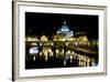 St Peters Rome At Night-Charles Bowman-Framed Photographic Print