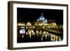 St Peters Rome At Night-Charles Bowman-Framed Photographic Print