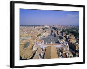 St. Peters Square (Piazza San Pietro), Vatican, Rome, Italy, Europe-Hans Peter Merten-Framed Photographic Print