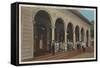 St. Petersburg, FL - Exterior View of Post Office-Lantern Press-Framed Stretched Canvas