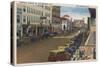 St. Petersburg, FL - View of Central Ave with Cars-Lantern Press-Stretched Canvas