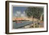 St. Petersburg, FL - View of Coffee Pot Bayou & Isle-Lantern Press-Framed Art Print