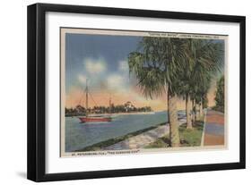 St. Petersburg, FL - View of Coffee Pot Bayou & Isle-Lantern Press-Framed Art Print