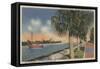 St. Petersburg, FL - View of Coffee Pot Bayou & Isle-Lantern Press-Framed Stretched Canvas