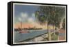 St. Petersburg, FL - View of Coffee Pot Bayou & Isle-Lantern Press-Framed Stretched Canvas