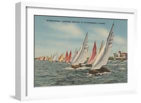 St. Petersburg, FL - View of Lightning Regatta Race-Lantern Press-Framed Art Print