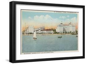 St. Petersburg, FL - Waterfront View of Soreno Hotel-Lantern Press-Framed Art Print