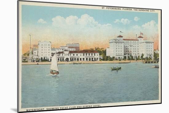 St. Petersburg, FL - Waterfront View of Soreno Hotel-Lantern Press-Mounted Art Print