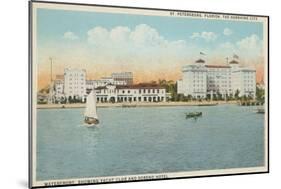 St. Petersburg, FL - Waterfront View of Soreno Hotel-Lantern Press-Mounted Art Print