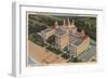 St. Petersburg, Florida - Aerial of Don Ce-Sar Hotel-Lantern Press-Framed Premium Giclee Print