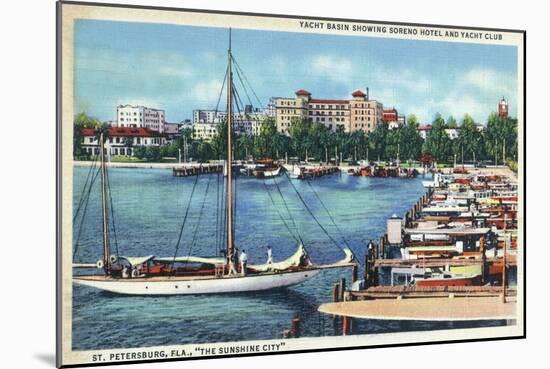 St. Petersburg, Florida - Aerial View of Heart of the City-Lantern Press-Mounted Art Print