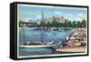 St. Petersburg, Florida - Aerial View of Heart of the City-Lantern Press-Framed Stretched Canvas