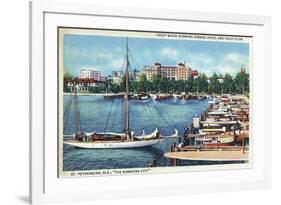 St. Petersburg, Florida - Aerial View of Heart of the City-Lantern Press-Framed Art Print