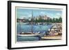 St. Petersburg, Florida - Aerial View of Heart of the City-Lantern Press-Framed Art Print