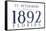 St. Petersburg, Florida - Established Date (Blue)-Lantern Press-Framed Stretched Canvas