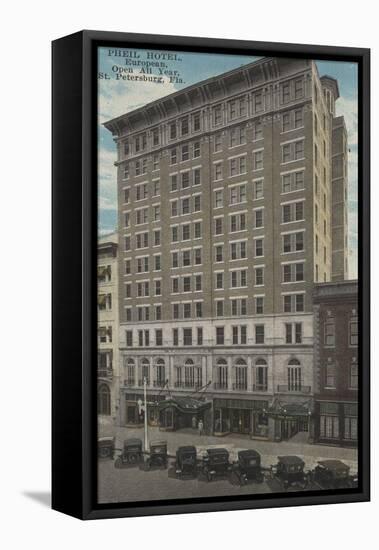 St. Petersburg, Florida - Exterior View of Pheil Hotel-Lantern Press-Framed Stretched Canvas