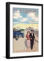 St. Petersburg, Florida - Million Dollar Pier-Lantern Press-Framed Art Print